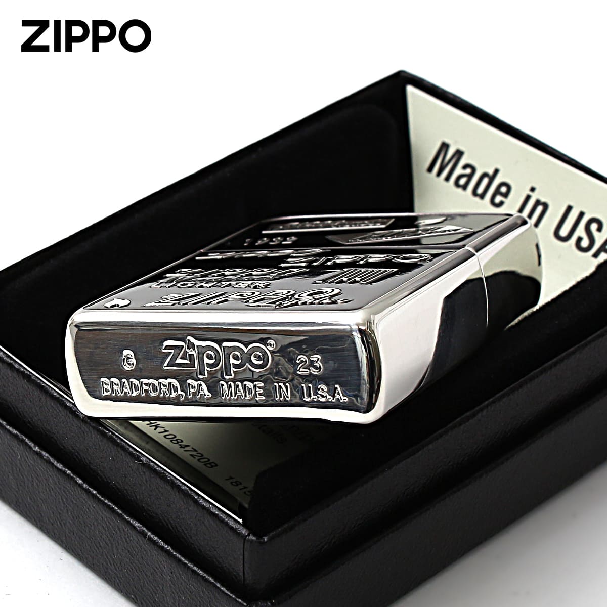 ZIPPO（ジッポー） ジッポライター 歴代 ロゴ 両面加工 銀メッキいぶし 
