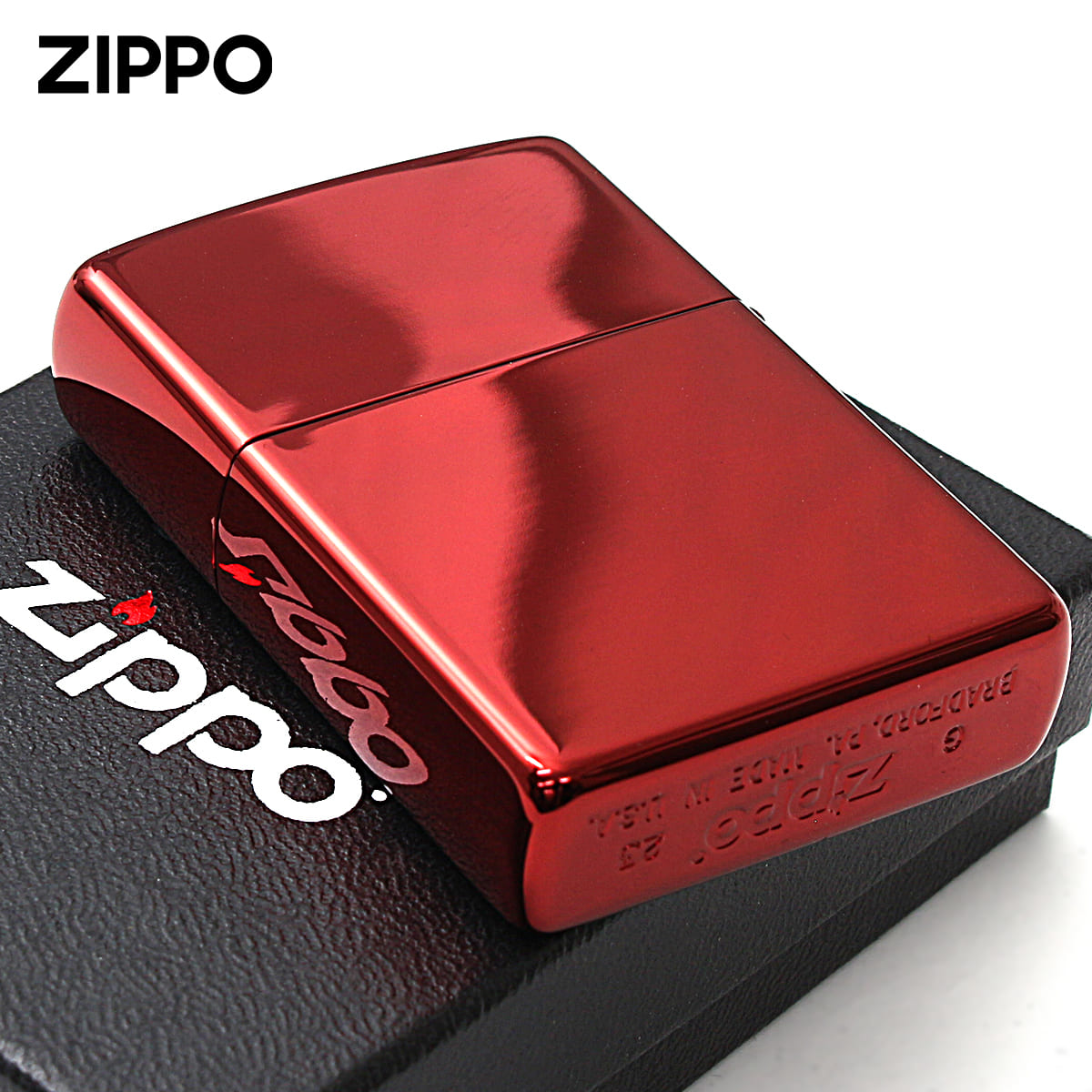 ZIPPO Zippo ジッポライター 虎 タイガー 2面連続加工 レッド