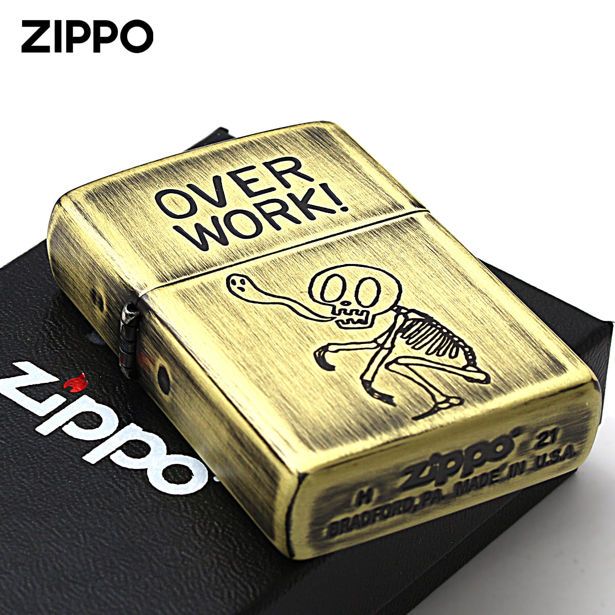 スカル（ZIPPO） Zippo ジッポライター スカル ドクロ 骸骨 真鍮