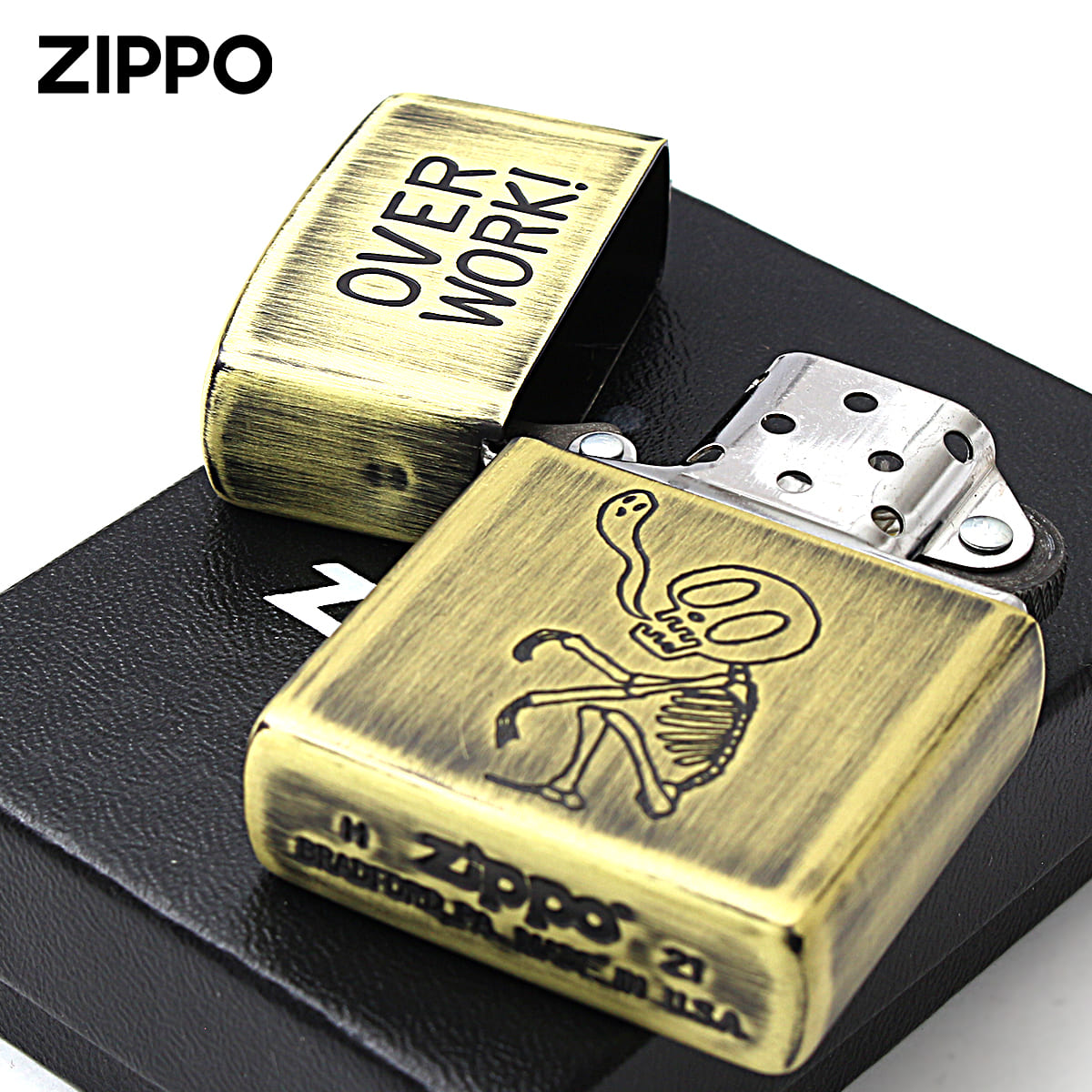 スカル（ZIPPO） Zippo ジッポライター スカル ドクロ 骸骨 真鍮 