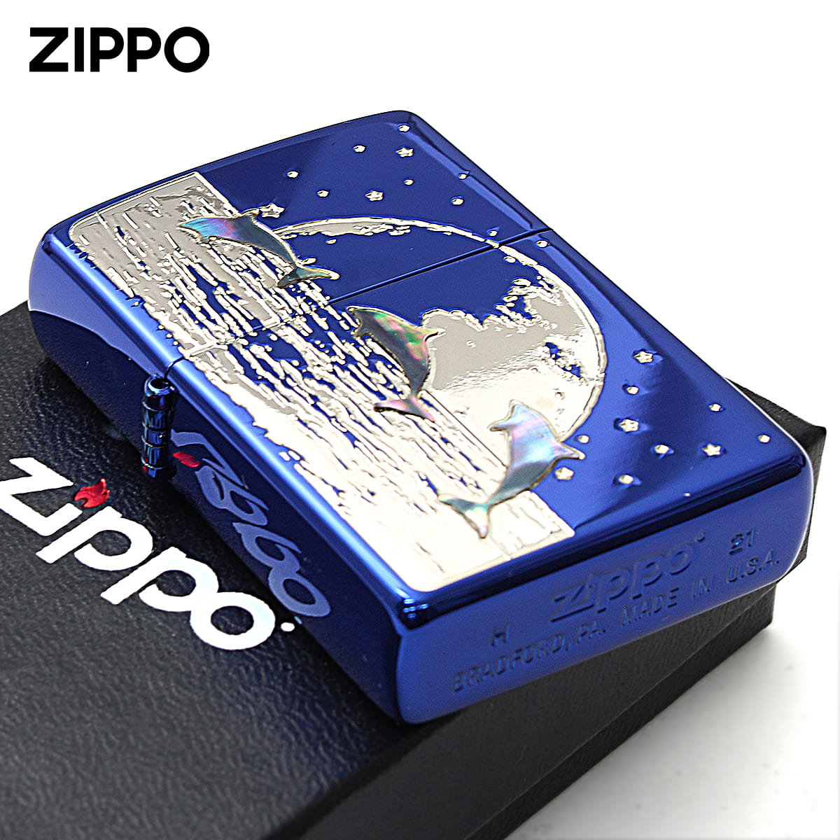 シェル Zippo ジッポライター アーマー ドラゴン 龍 貝貼り 両面
