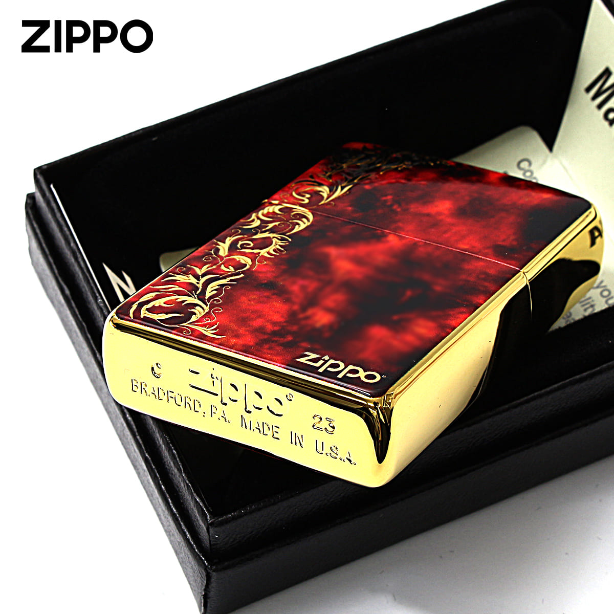 ZIPPO（ジッポー） ジッポライター 大理石調 レッドマーブル