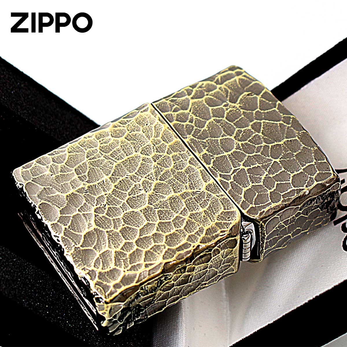 【しょう様】MoonRider真鍮色+ASINOBASE（BS）セット一式 ZIPPO Zippo ジッポライター ハンマートーン 槌目 フルメタル
