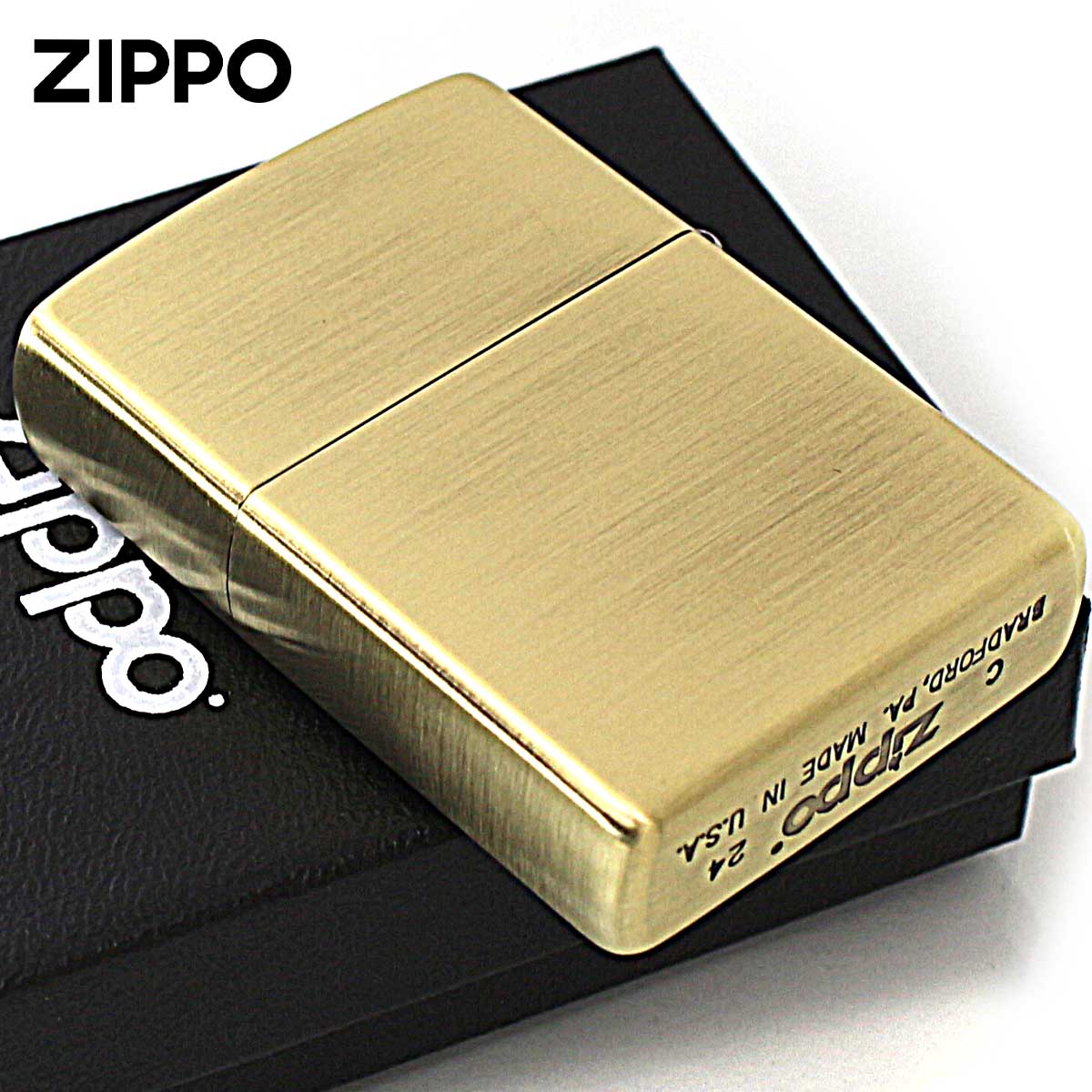 ZIPPO（ジッポー） ジッポライター ジッポ ロゴ ZIPPO LOGO 真鍮メッキ 