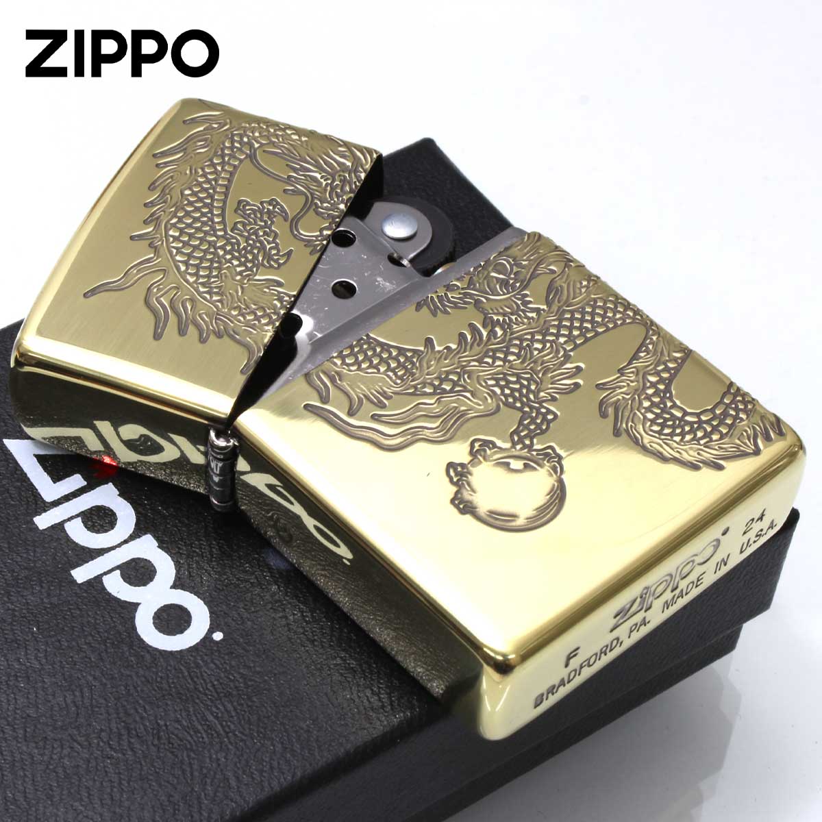 ZIPPO（ジッポー） ジッポライター 龍 ドラゴン 2面連続加工 DRAGON