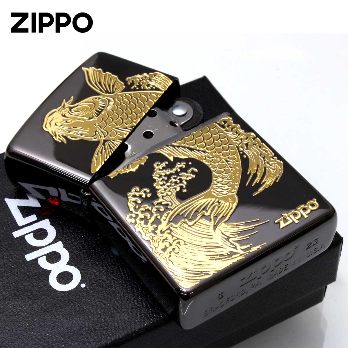 ZIPPO（ジッポー） ジッポライター 鯉 カープ CARP ブラック 2BKG-CARP