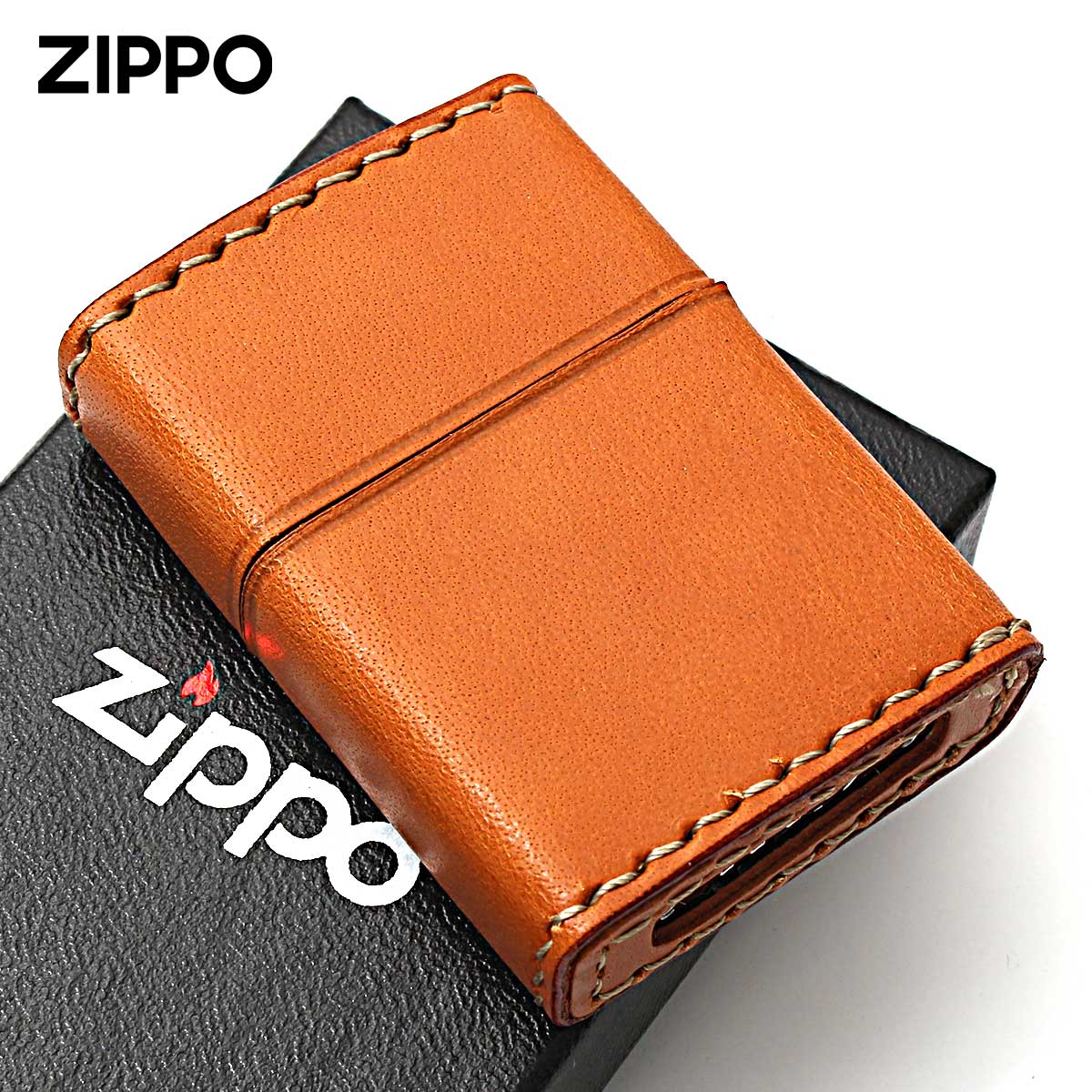 ZIPPO（ジッポー） ジッポライター 革巻き 牛革 レザー ジッポ ロゴ