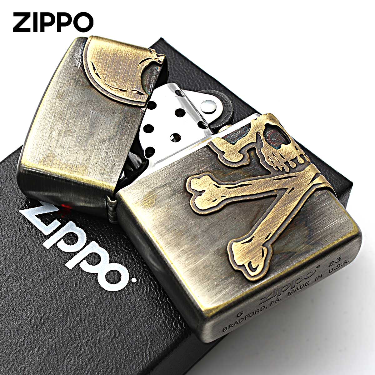 スカル　ドクロ　ガイコツ zippo ３色セット売り スカルドクロガイコツ zippo 3色セット売り