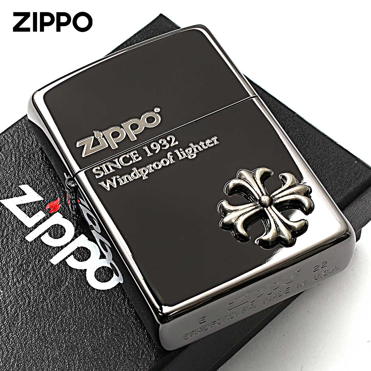 ZIPPO（ジッポー） ジッポライター クロス 十字架 Cross ブラック 