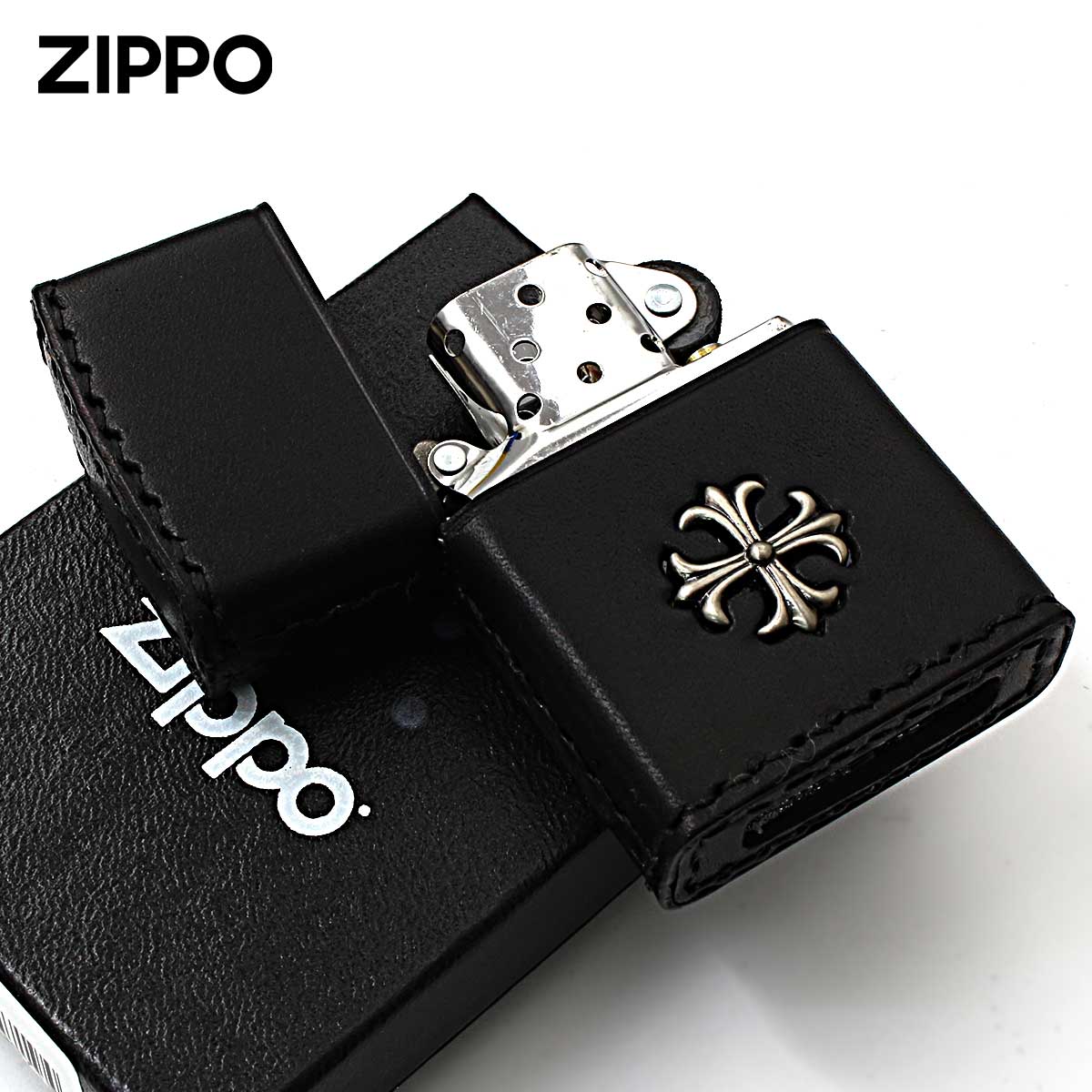 ZIPPO（ジッポー） ジッポライター 牛革巻き クロス 十字架 Cross 