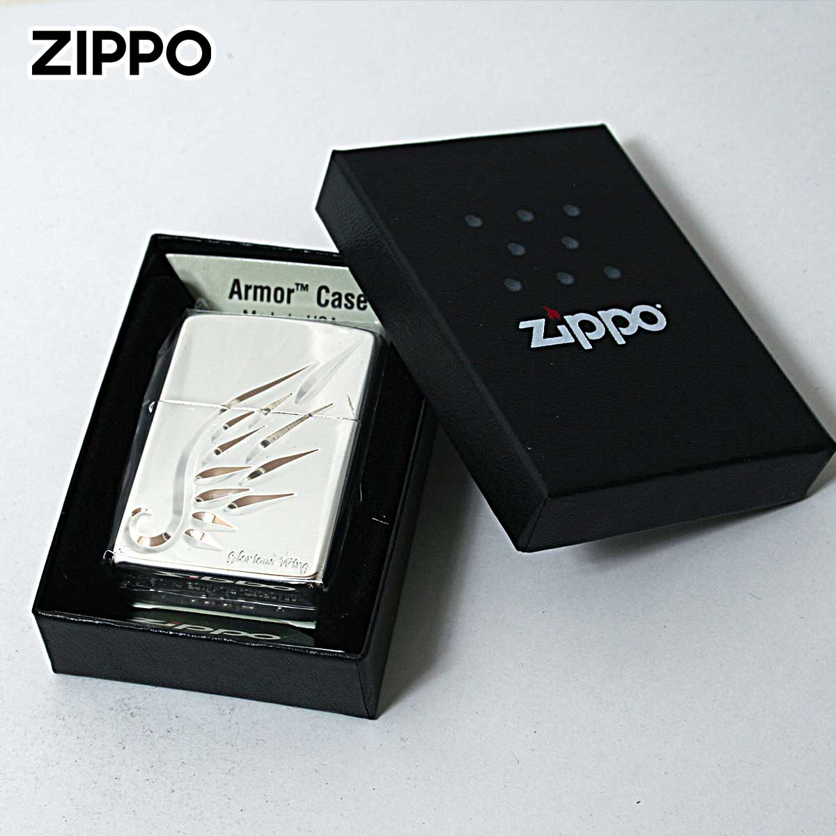ZIPPO Zippo ジッポライター アーマー 羽 ウイング 深彫