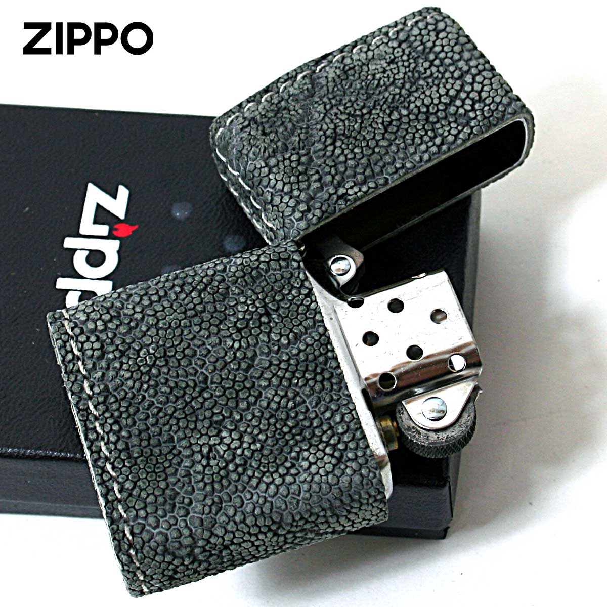 ZIPPO（ジッポー） ジッポライター 革巻き 本革 アフリカ 象 