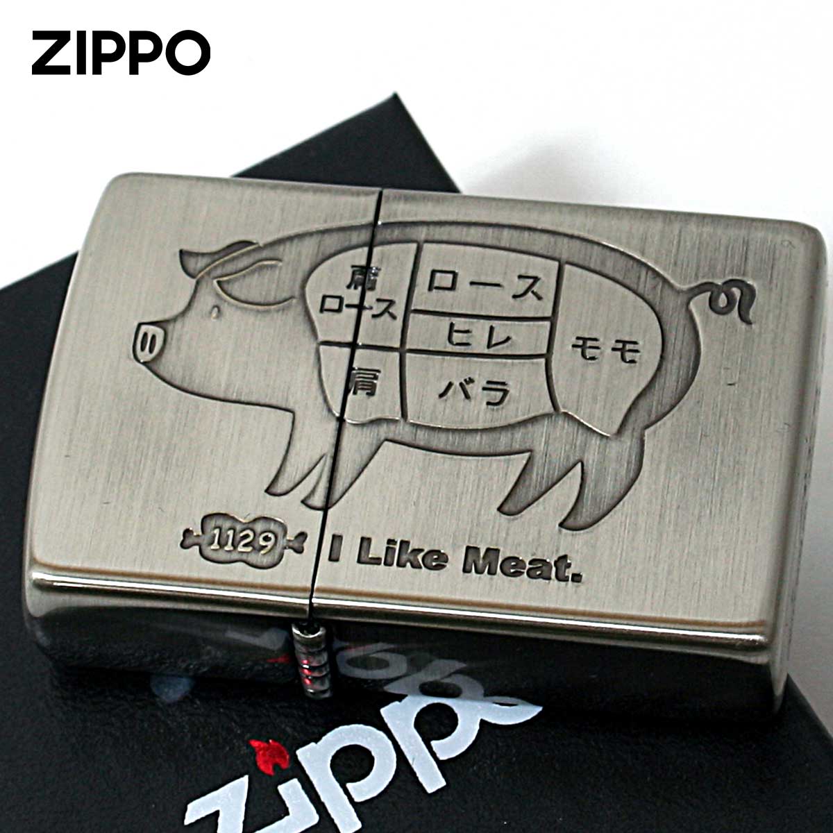 Zippo �W�b�|���C�^�[ �� �u�^ �� �A�C ���C�N �~�[�g �j�b�P���Ô� I Lile Meet.  �u�^ Ni ���[���֐�p���i