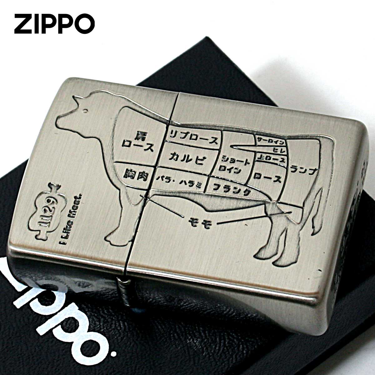Zippo �W�b�|���C�^�[ �� �E�V �� �A�C ���C�N �~�[�g �j�b�P���Ô� I Lile Meet.  �E�V Ni ���[���֐�p���i