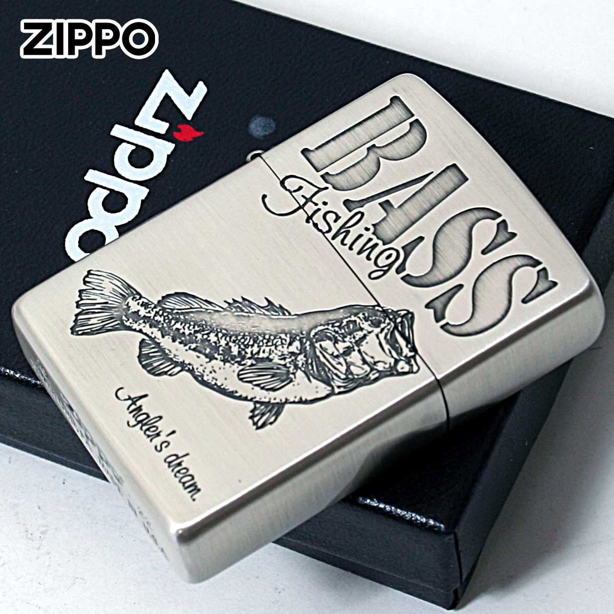 ZIPPO（ジッポー） ジッポライター 釣り 魚 バス BASS 釣道 ニッケル古 