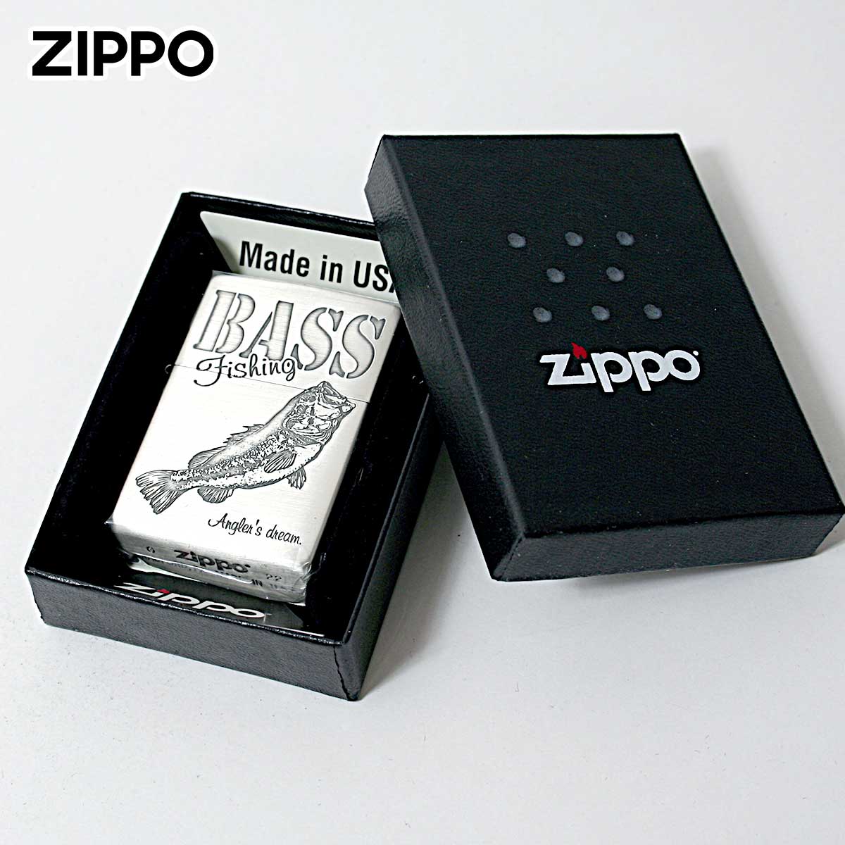ZIPPO（ジッポー） ジッポライター 釣り 魚 バス BASS 釣道 ニッケル古 