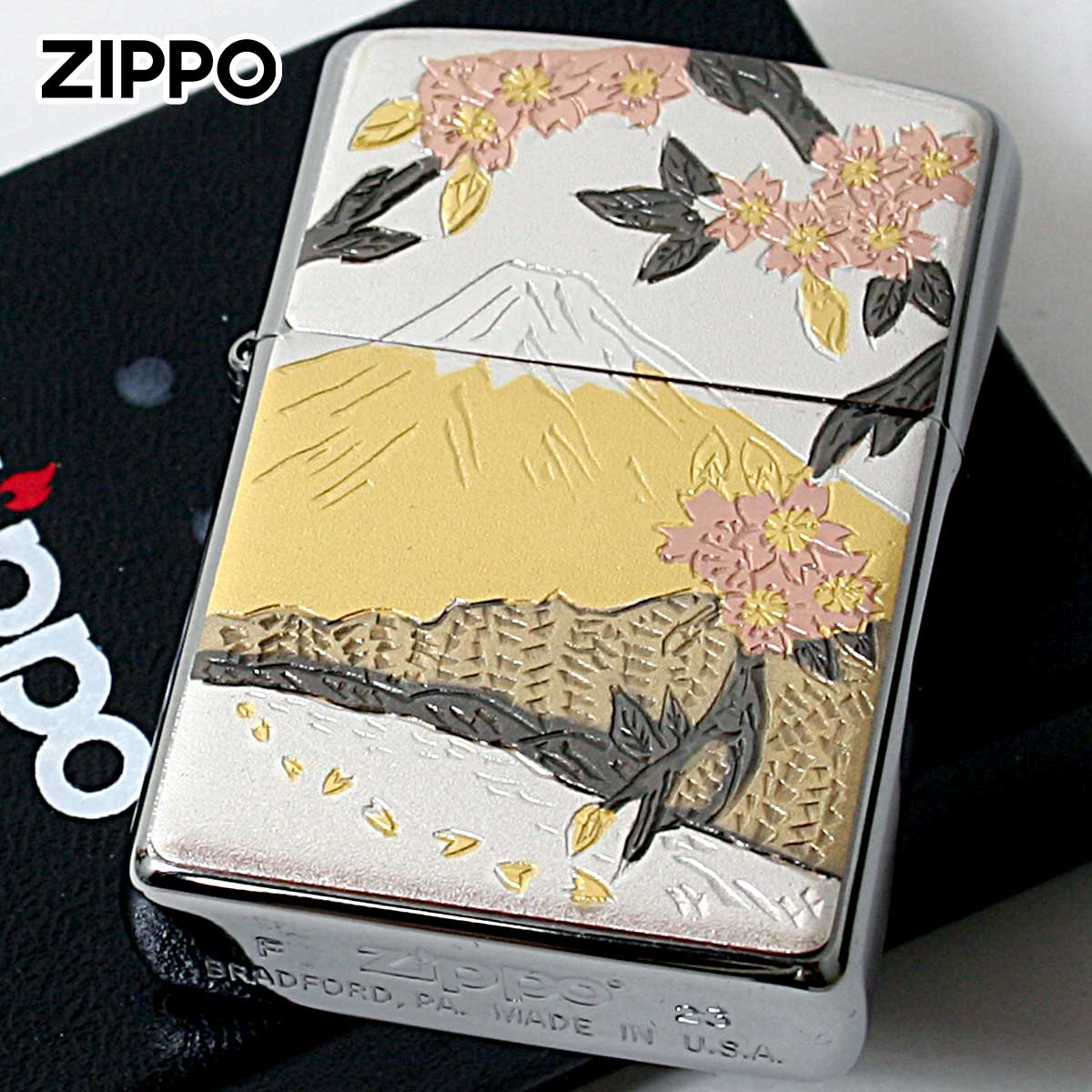 おトク情報がいっぱい！ ZIPPO Zippo ジッポライター 電鋳板 プレート貼り 和柄 伝統工芸 その他