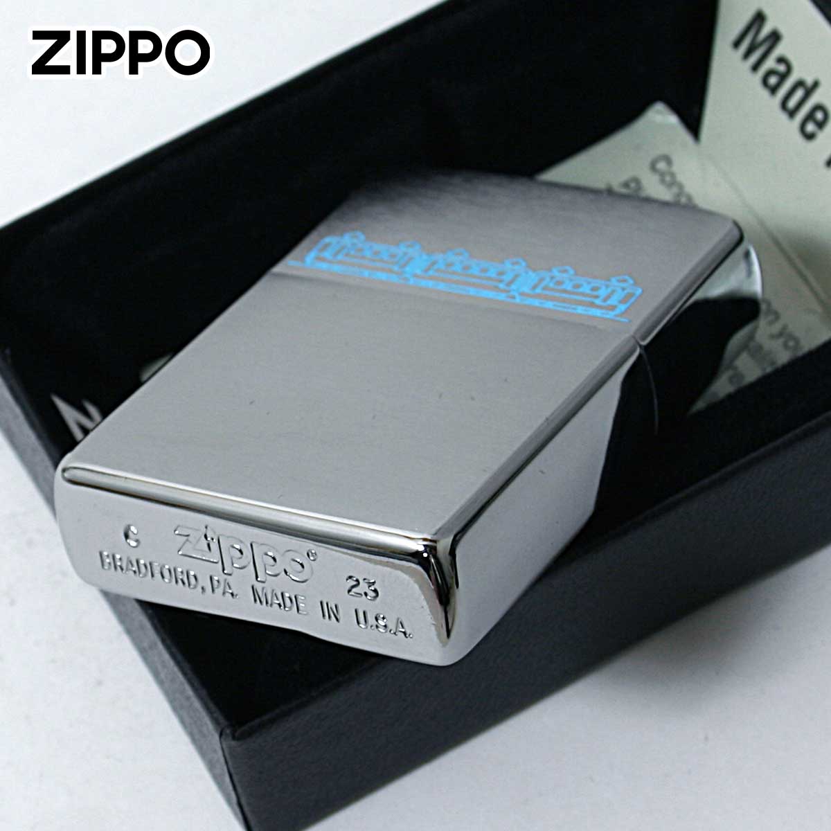 ZIPPO（ジッポー） ジッポライター 電車 3両 ブルー レーザー 