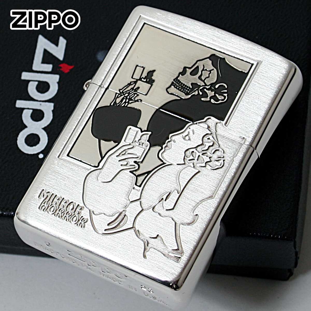 ZIPPO - Zippo ジッポライター ウインディ 鏡鏡鑑＆恐怖 WINDY MIRROR HORROR  電子メール便専用商いもの オイルライター-楽器、手芸、コレクション