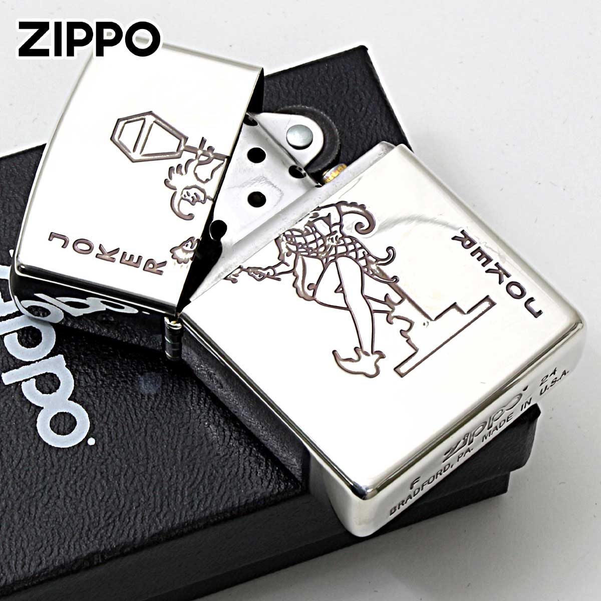 ZIPPO(ジッポー) ジッポライター トランプ柄 銀いぶし ジョーカー ZIPPO(ジッポー) ジッポライター トランプ柄 銀いぶし ジョーカー