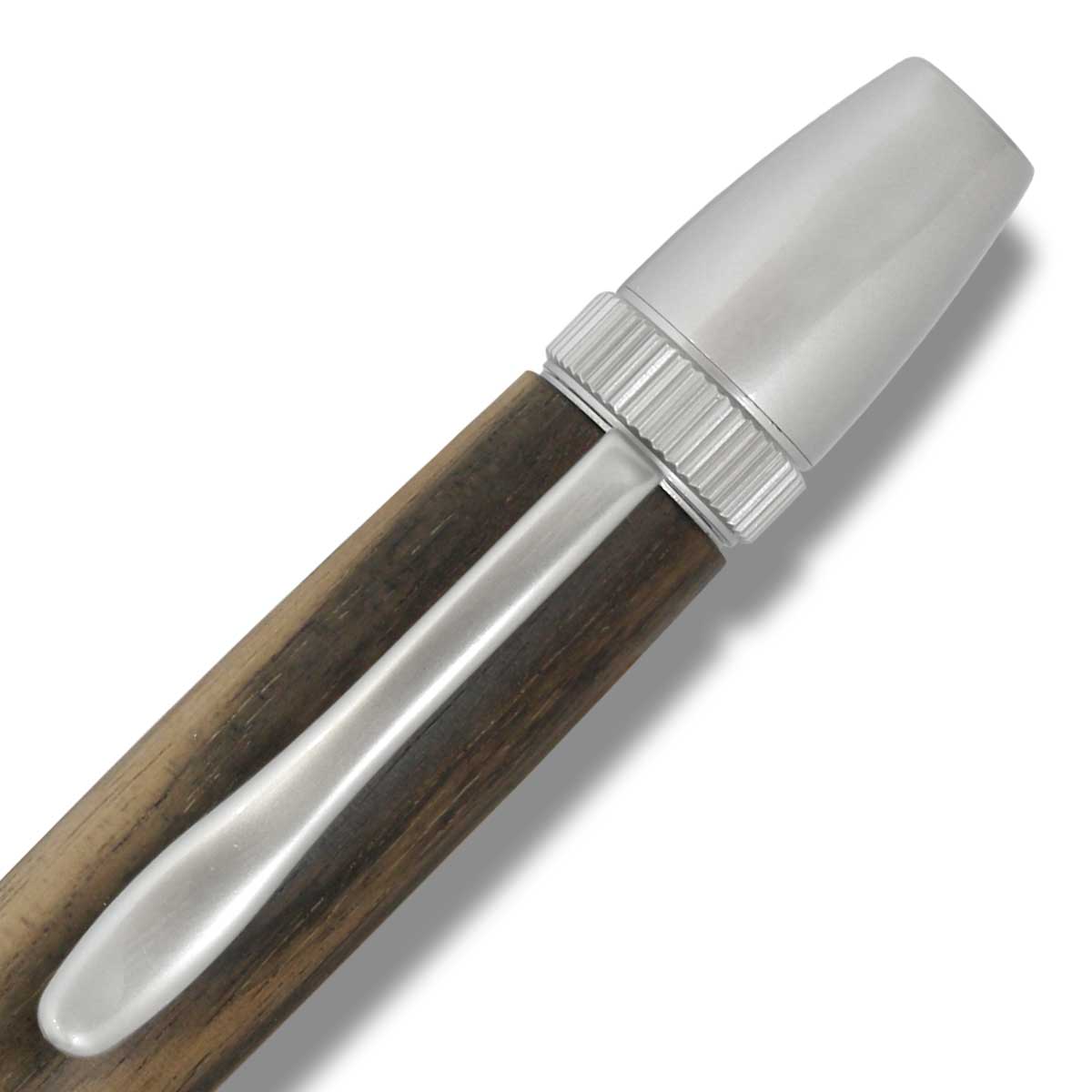 F-STYLE Wood Pen ハンドメイド 銘木ボールペン 黒柿 くろかき しま杢