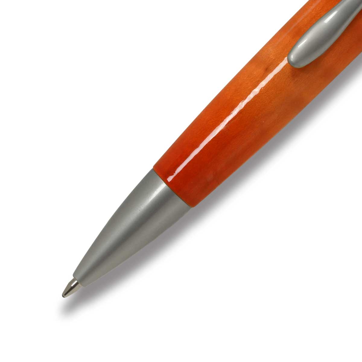 F-STYLE Air Brush Wood Pen エアーブラシ ウッドペン ギター塗装 ORANGE オレンジカーリーメイプル かえで 楓 ボールペン TGT1611 YMEX_1