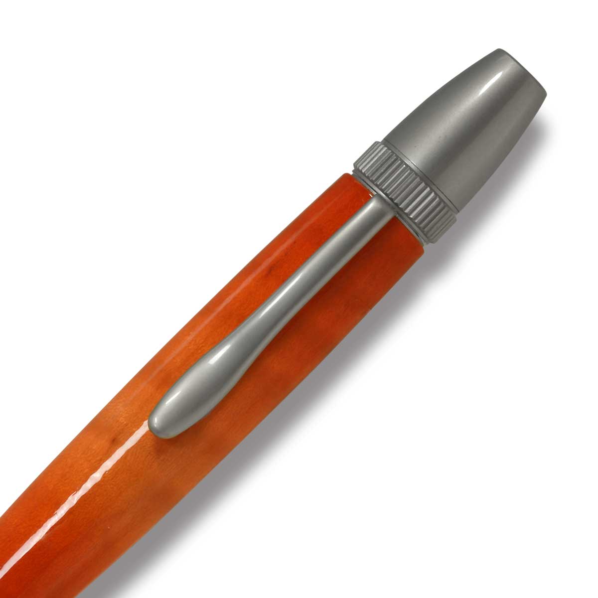 F-STYLE Air Brush Wood Pen エアーブラシ ウッドペン ギター塗装 ORANGE オレンジカーリーメイプル かえで 楓 ボールペン TGT1611 YMEX_2
