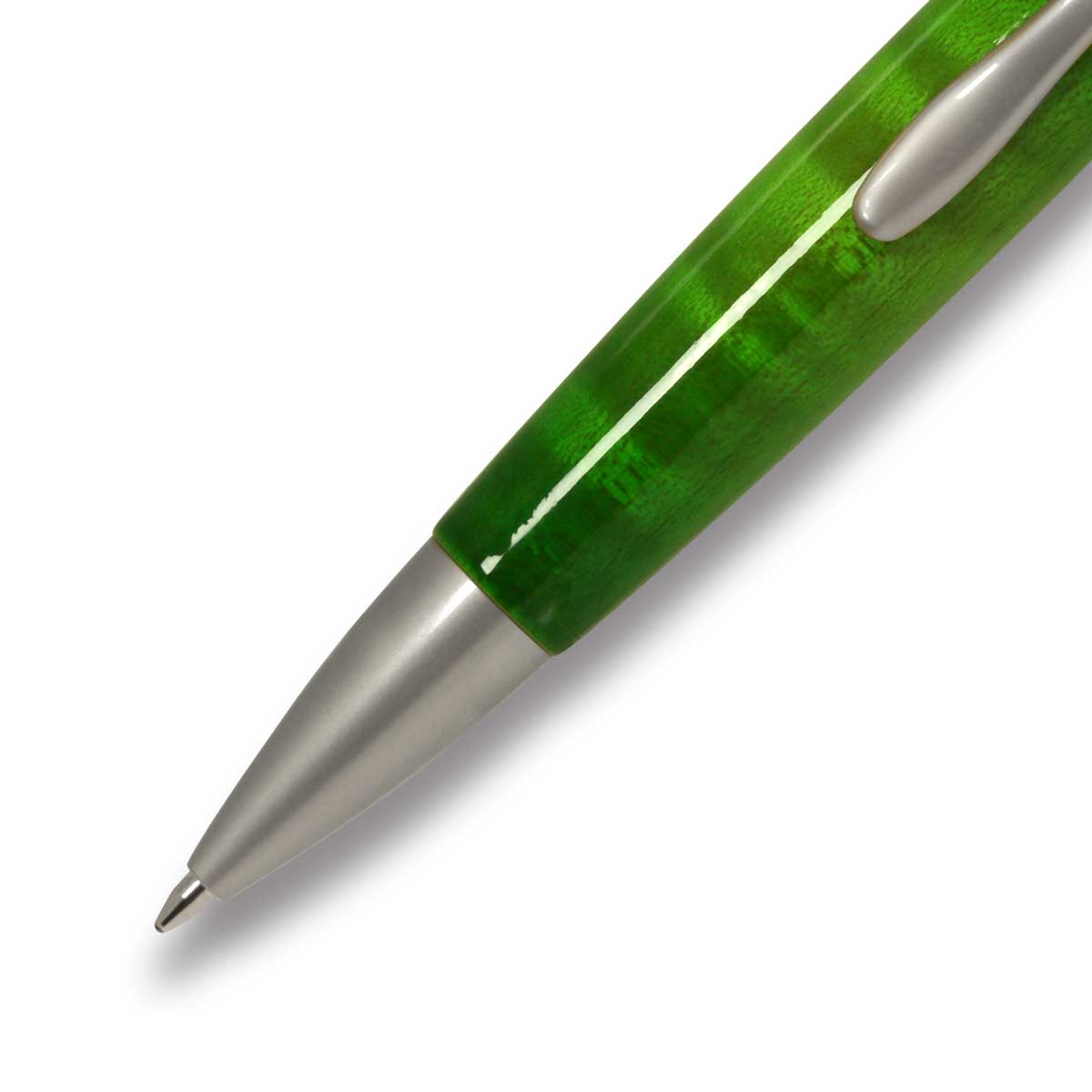 F-STYLE Air Brush Wood Pen エアーブラシ ウッドペン ギター塗装 GREEN グリーンカーリーメイプル かえで 楓 ボールペン TGT1611 YMEX_1