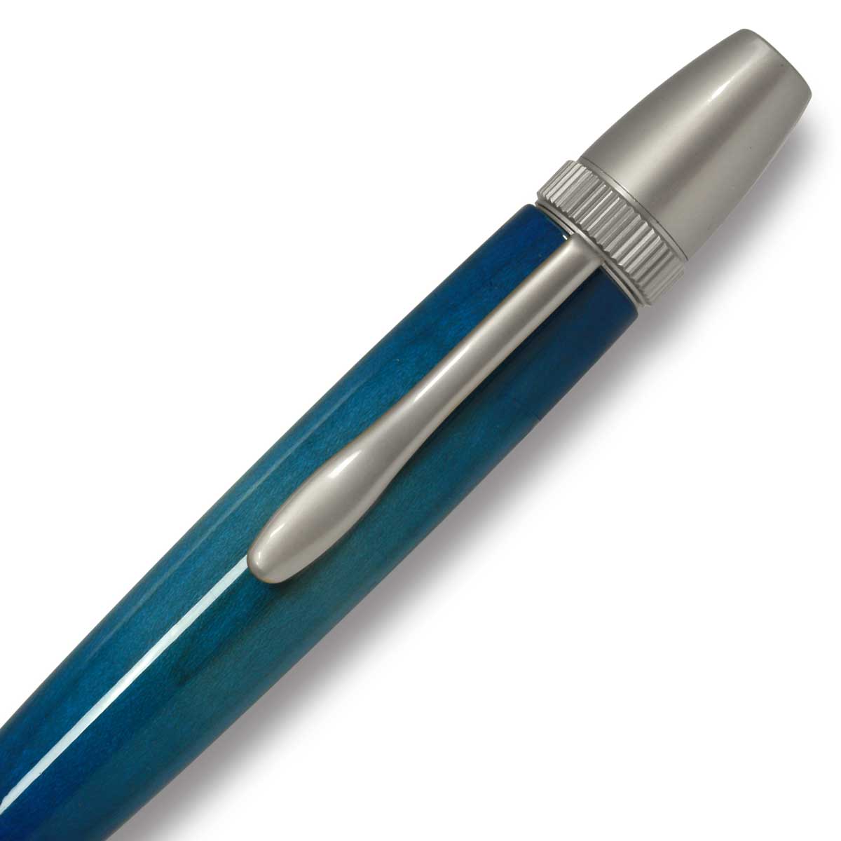 F-STYLE Air Brush Wood Pen エアーブラシ ウッドペン ギター塗装 BLUE ブルーカーリーメイプル かえで 楓 ボールペン TGT1611 YMEX_2