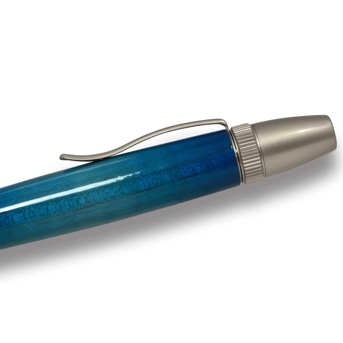 F-STYLE Air Brush Wood Pen エアーブラシ ウッドペン ギター塗装 BLUE ブルーカーリーメイプル かえで 楓 ボールペン TGT1611 YMEX_3
