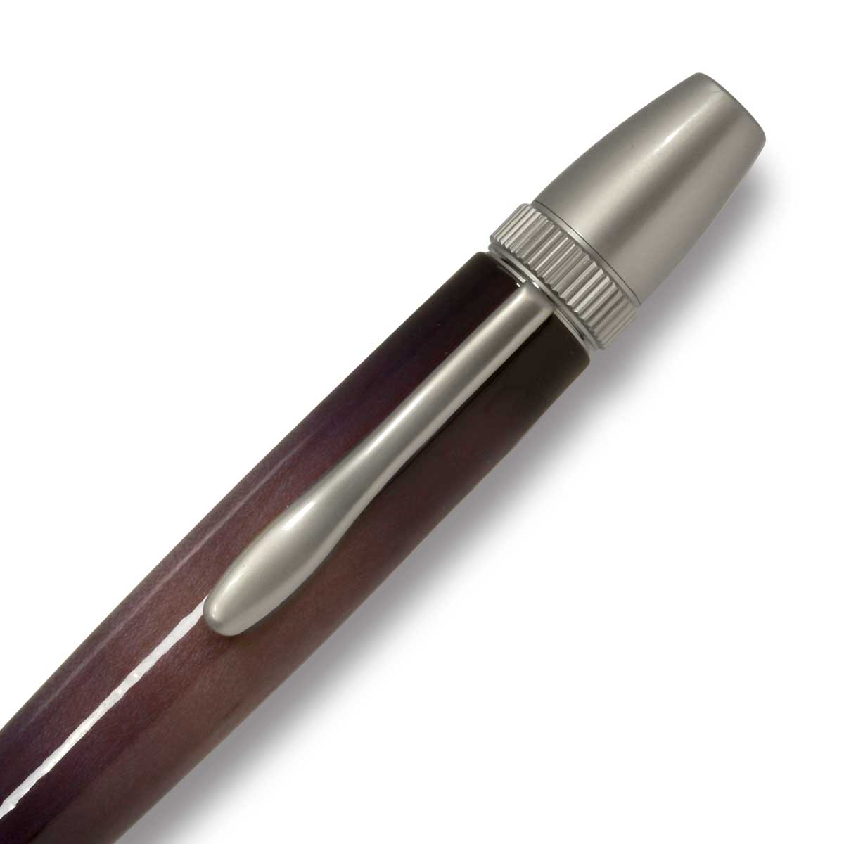 F-STYLE Air Brush Wood Pen エアーブラシ ウッドペン ギター塗装 PURPLE パープルカーリーメイプル かえで 楓 ボールペン TGT1611 YMEX_2