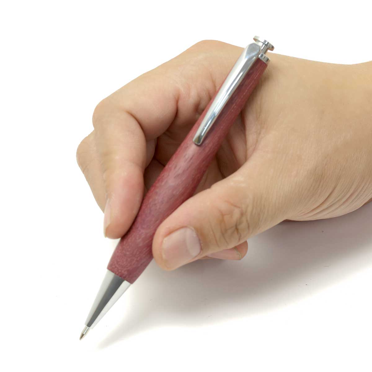 F-STYLE Wood Knock Pen パープルハート ボールペン TWB2410-4 YMEX_8