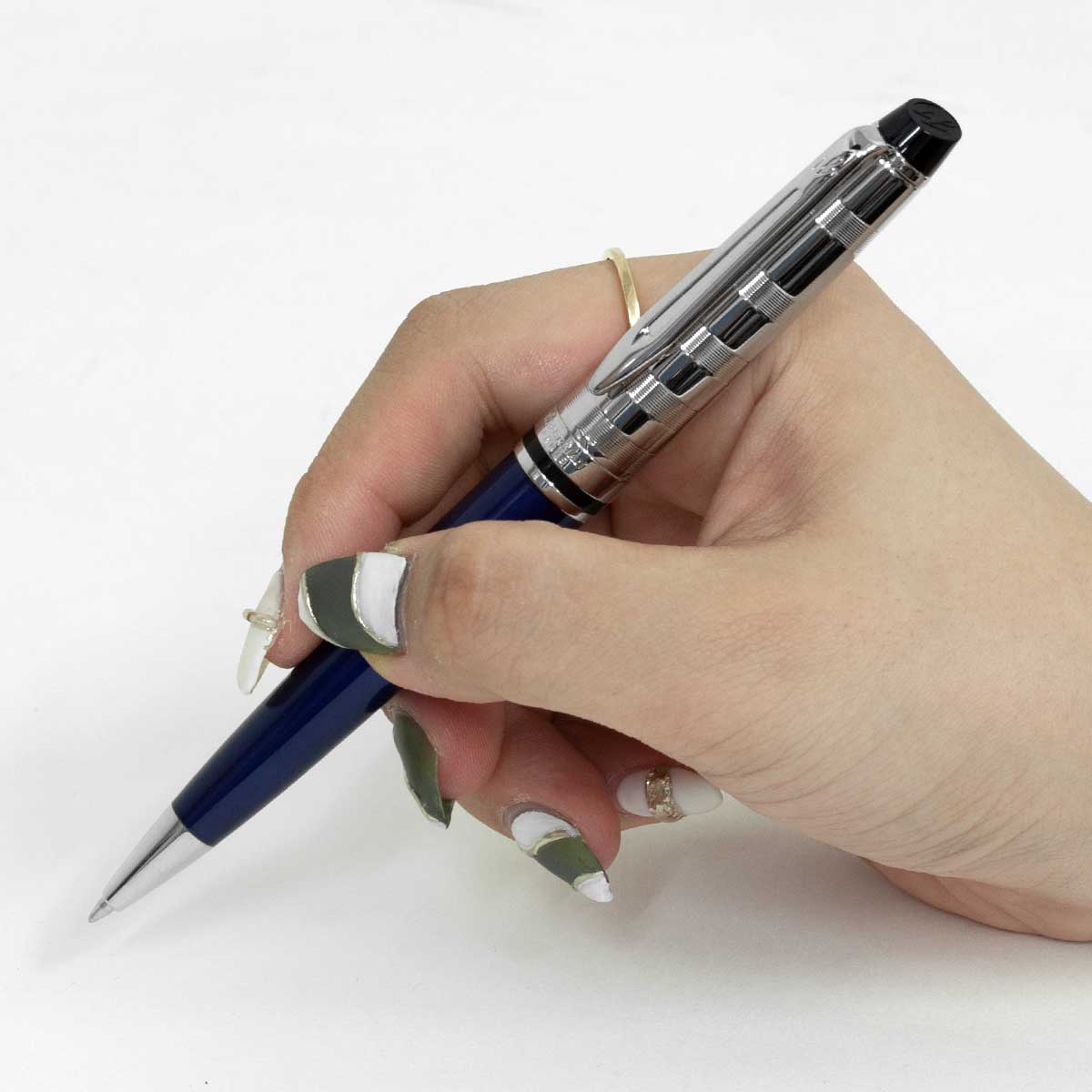 ウォーターマン（WATERMAN） エキスパート デラックス EXPERT Deluxe ダークブルーCT ボールペン 2093767 YMEXの画像