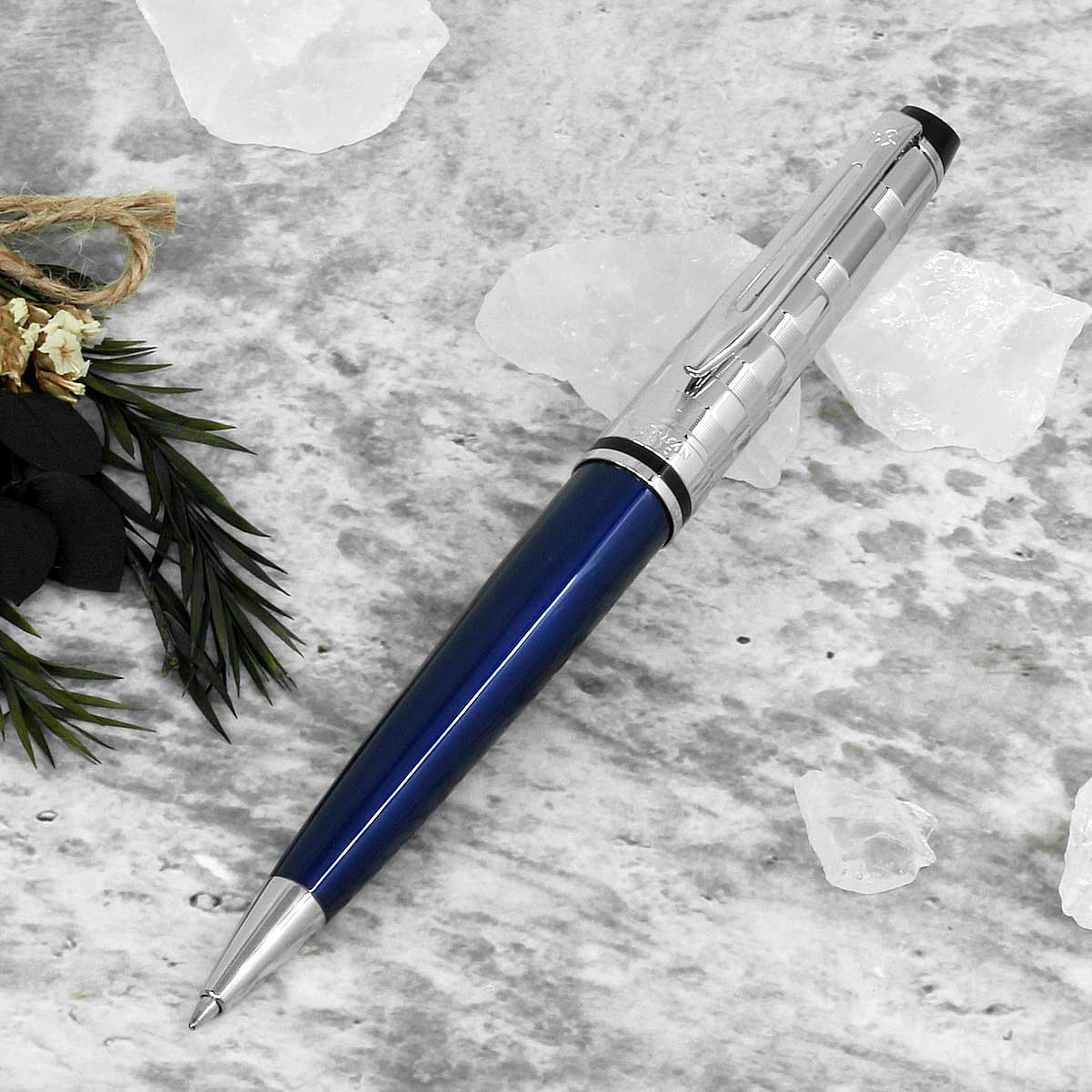 ウォーターマン（WATERMAN） エキスパート デラックス EXPERT Deluxe ダークブルーCT ボールペン 2093767 YMEXの画像