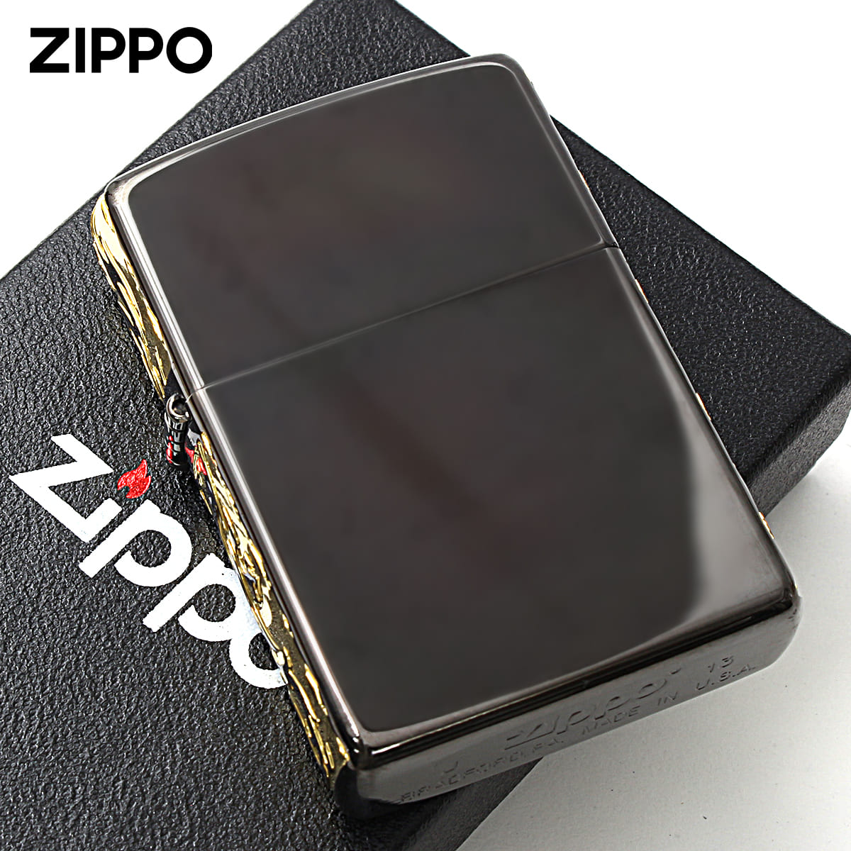 ZIPPO（ジッポー） ジッポライター サイド アラベスク 唐草 ブラック 