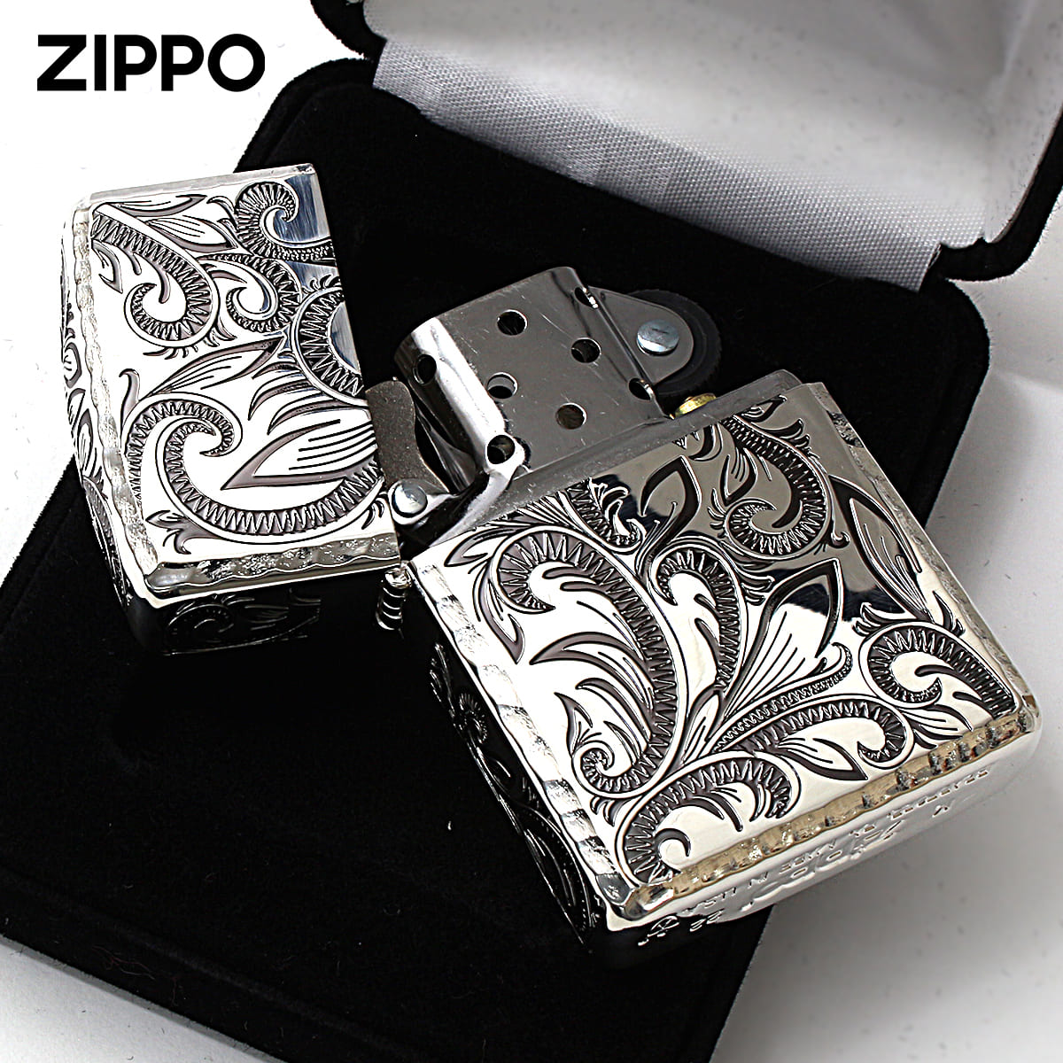 Zippo ジッポライター アーマー アラベスク 唐草 コーナーリューター加工 両面加工 銀いぶし Classic Arabesque CLA-A メール便専用商品 関連画像2