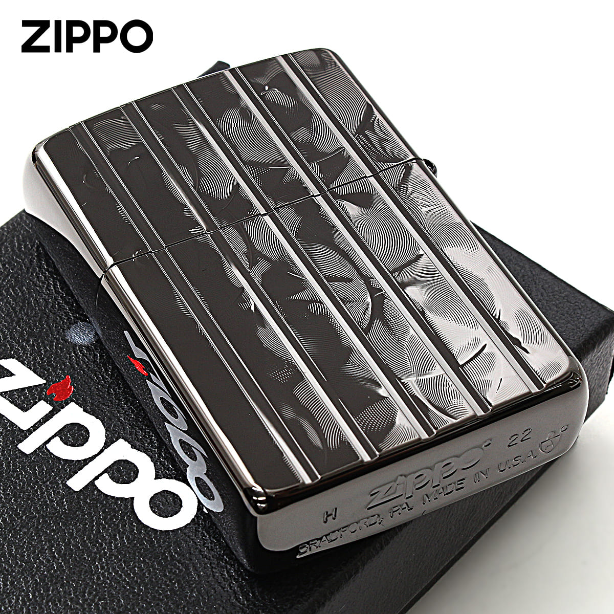 ZIPPO（ジッポー） ジッポライター アーマー ウェーブカット 両面加工