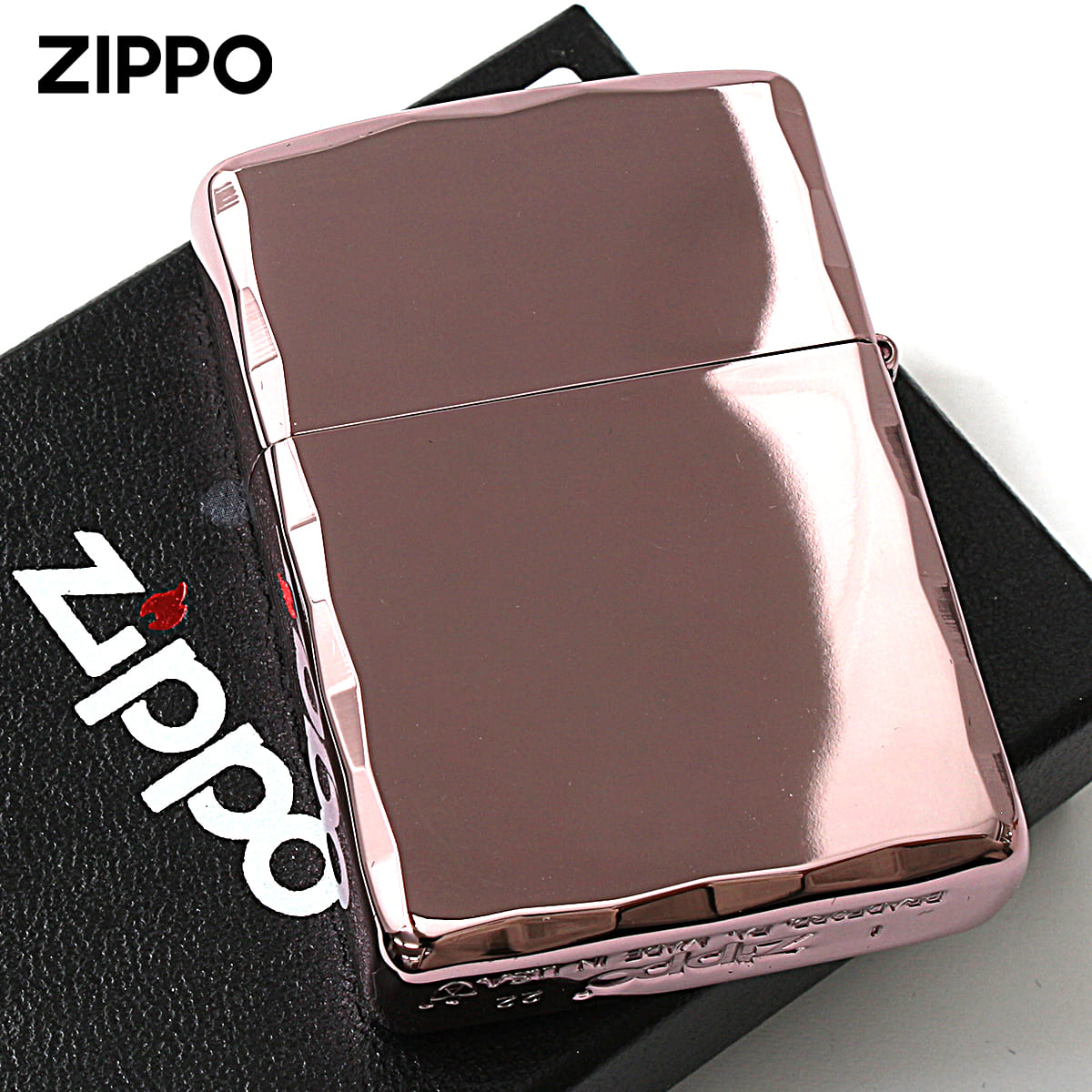 Zippo Armor Shiny Ice Cut Diano Silver Brass Oil Lighter Double Side