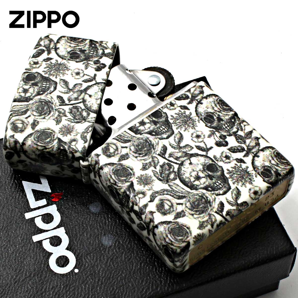 Zippo �W�b�|���C�^�[ �X�J�� �h�N�� �[�� �K�N ���[�Y Skeleton Design �~�� �h�� 49458 ���[���֐�p���i �֘A�摜2