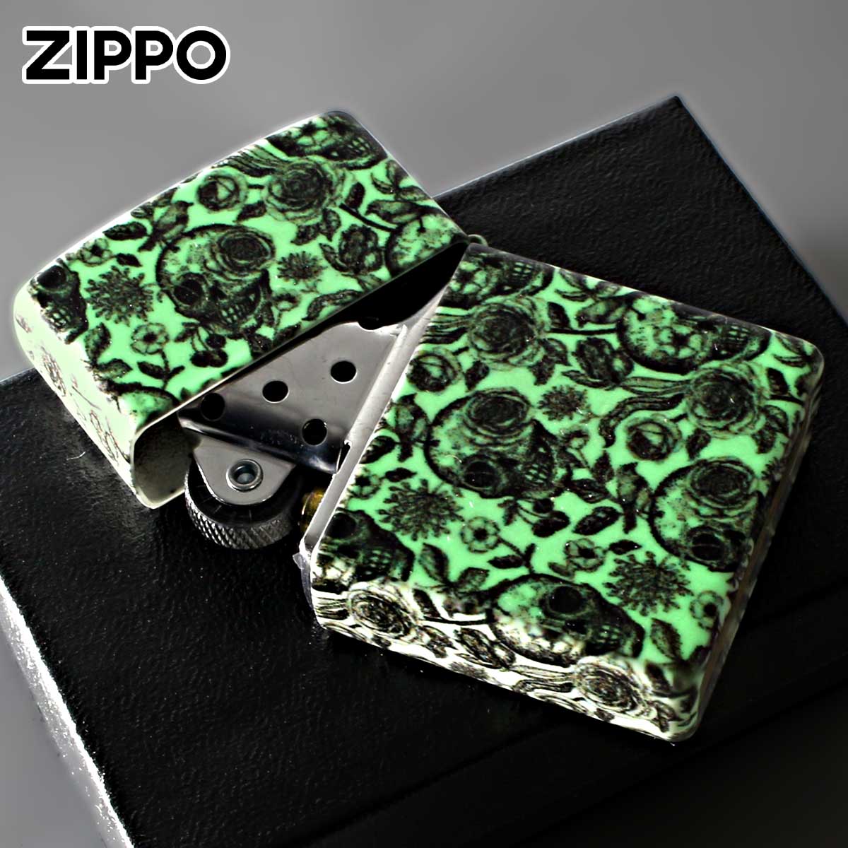 スカル（ZIPPO） Zippo ジッポライター スカル ドクロ 骸骨 薔薇