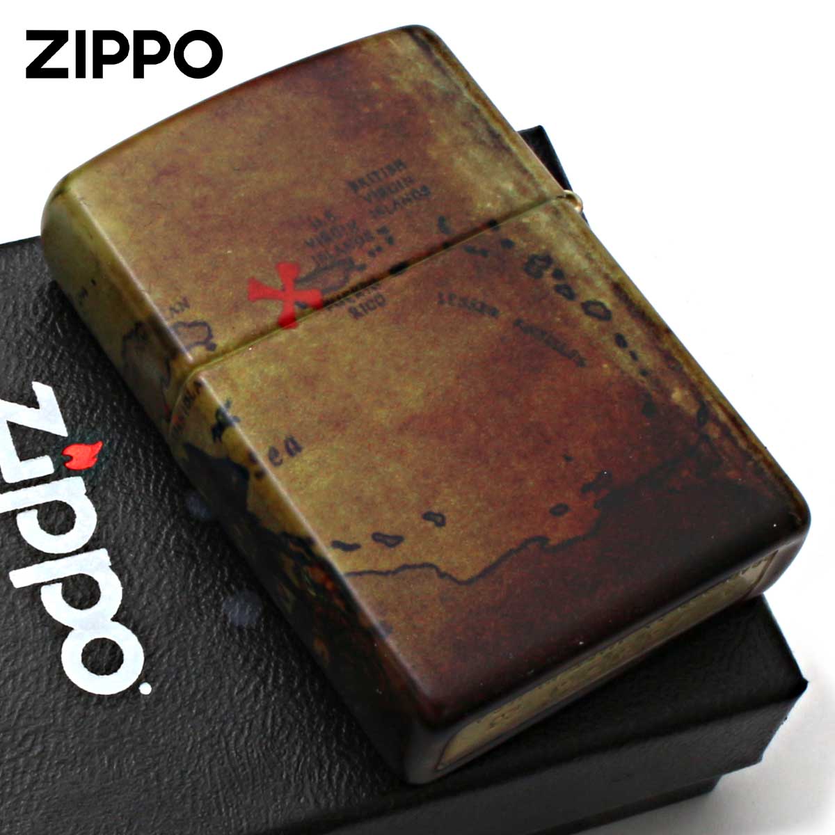 ZIPPO（ジッポー） ジッポライター 海賊 海賊船 地図 Pirate Ship 全面