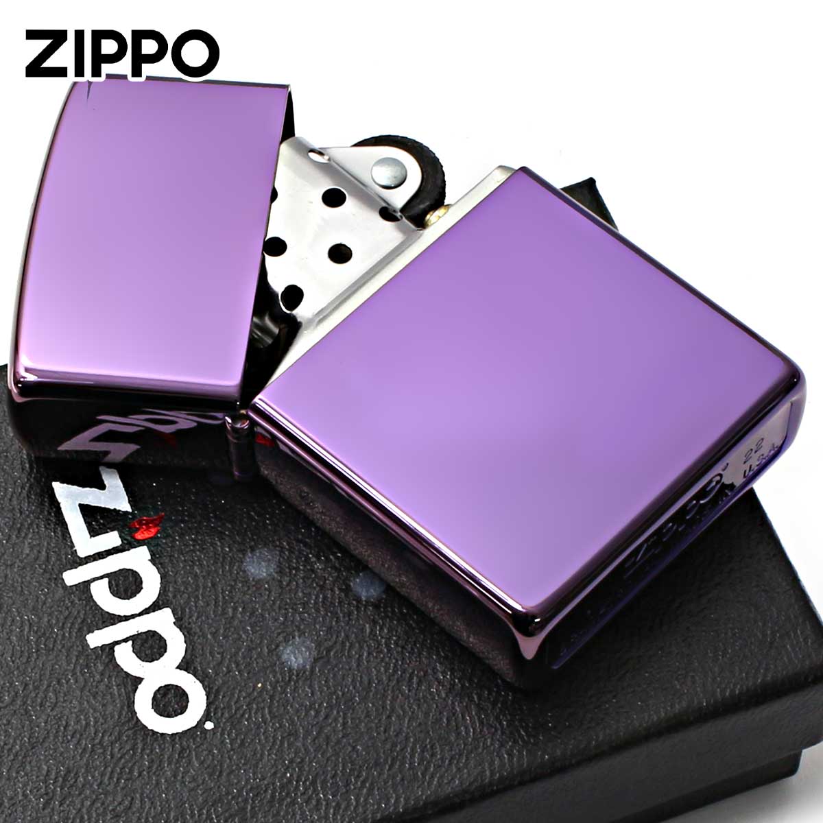 ZIPPO（ジッポー） ジッポライター 無地 アビス パープル High Polish