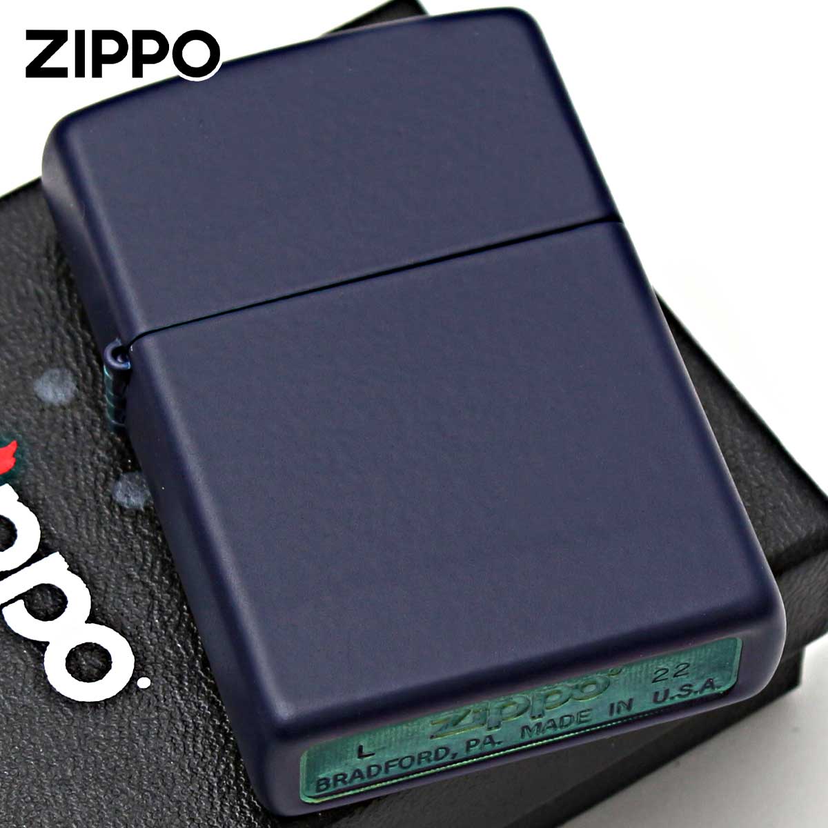 Zippo �W�b�|���C�^�[ ���n �l�C�r�[ �}�b�g Navy Matte �h�� 239 ���[���֐�p���i