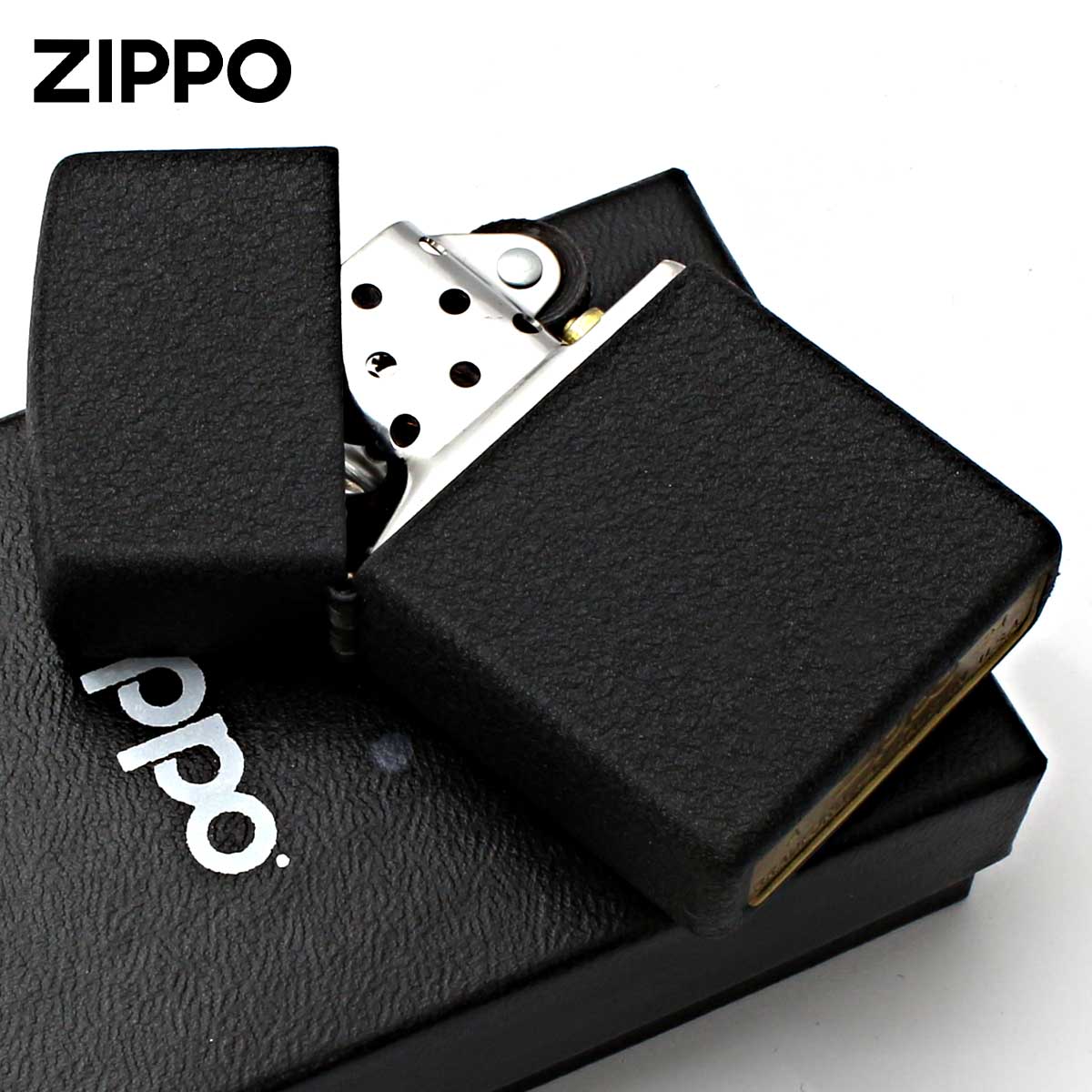 ZIPPO 未使用　オイルライター　BLACK　クラックル　ジッポー　PAT.2032695 vintage　 化粧箱有り　S0152 : ZIPPO(ジッポー) Black Crackle ブラッククラックル