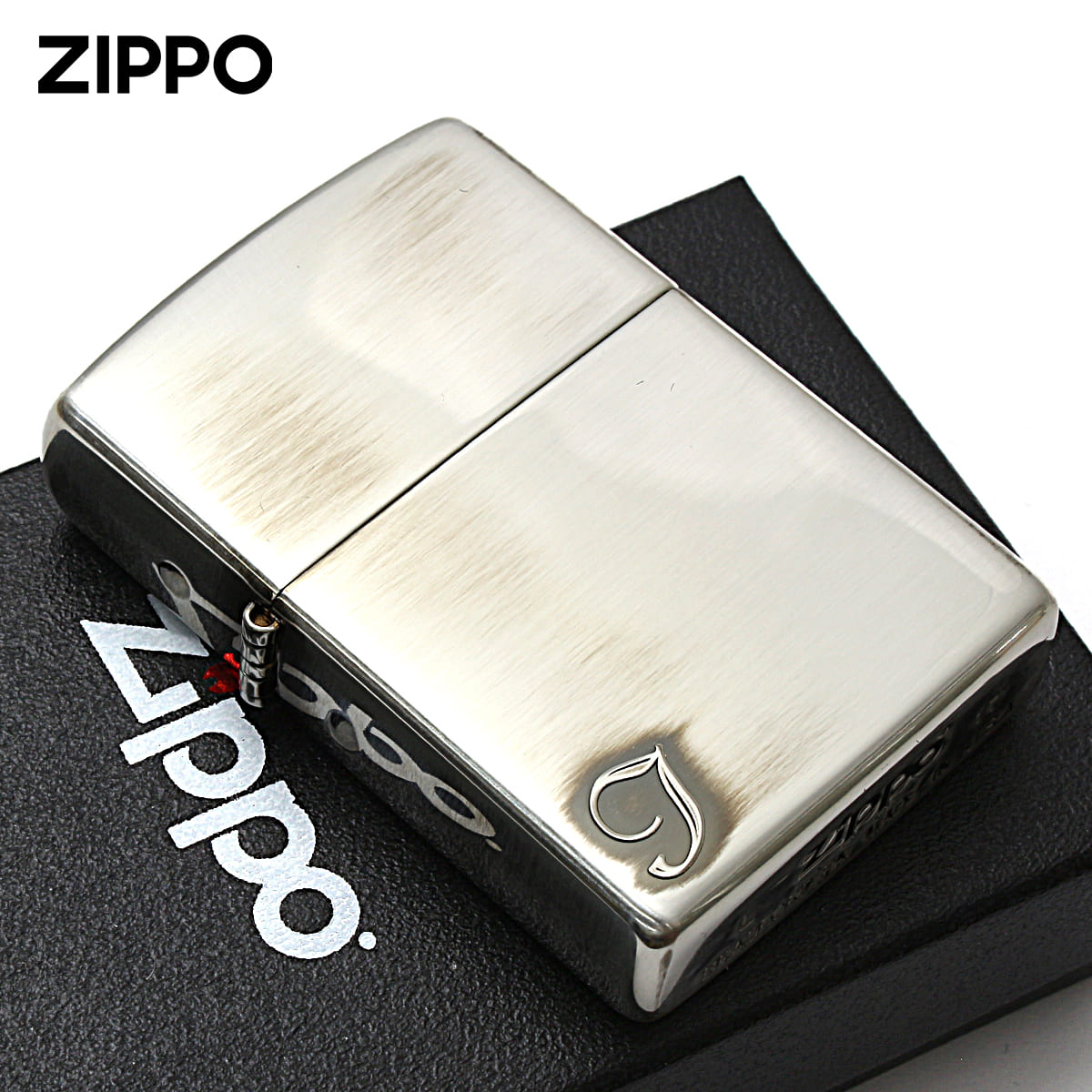 Zippo �W�b�|���C�^�[ �A���t�@�x�b�g �C�j�V���� The alphabet I �V���o�[���Ԃ� 80017 ���[���֐�p���i