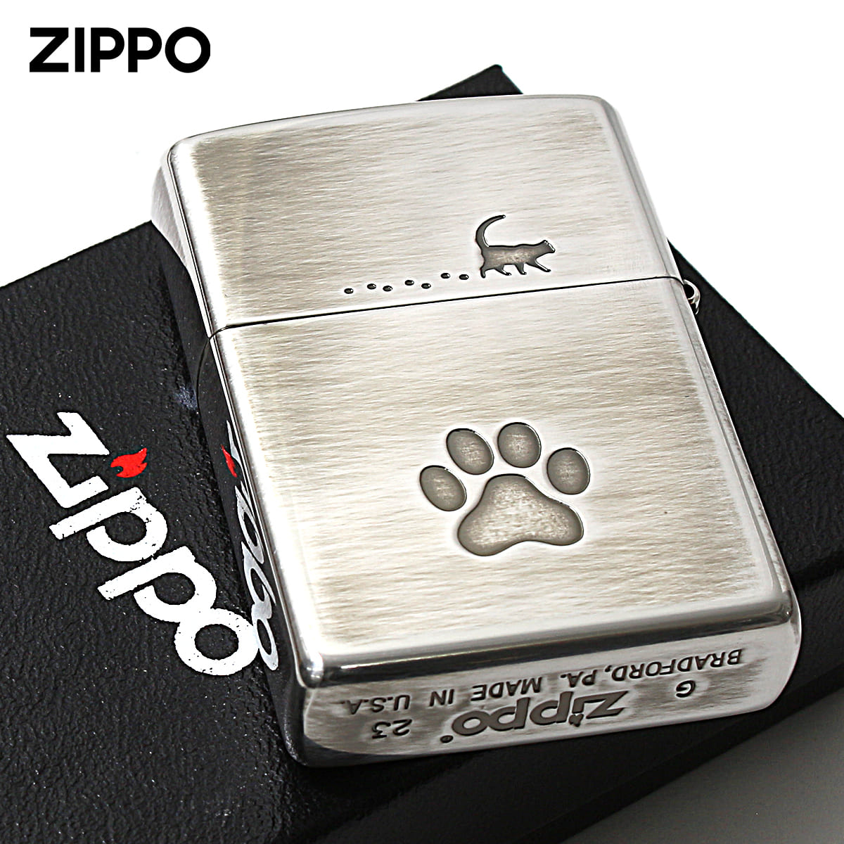 ZIPPO（ジッポー） ジッポライター ネコ 猫 Cat Pau キャットポー SV 
