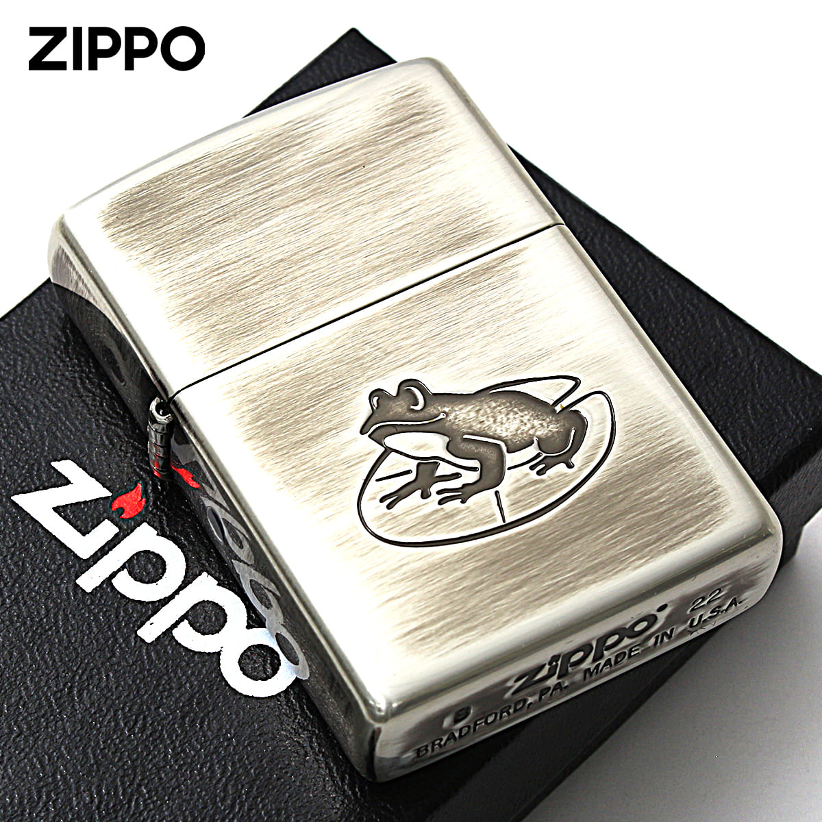 ZIPPO（ジッポー） ジッポライター カエル いきものモチーフ 動物 銀