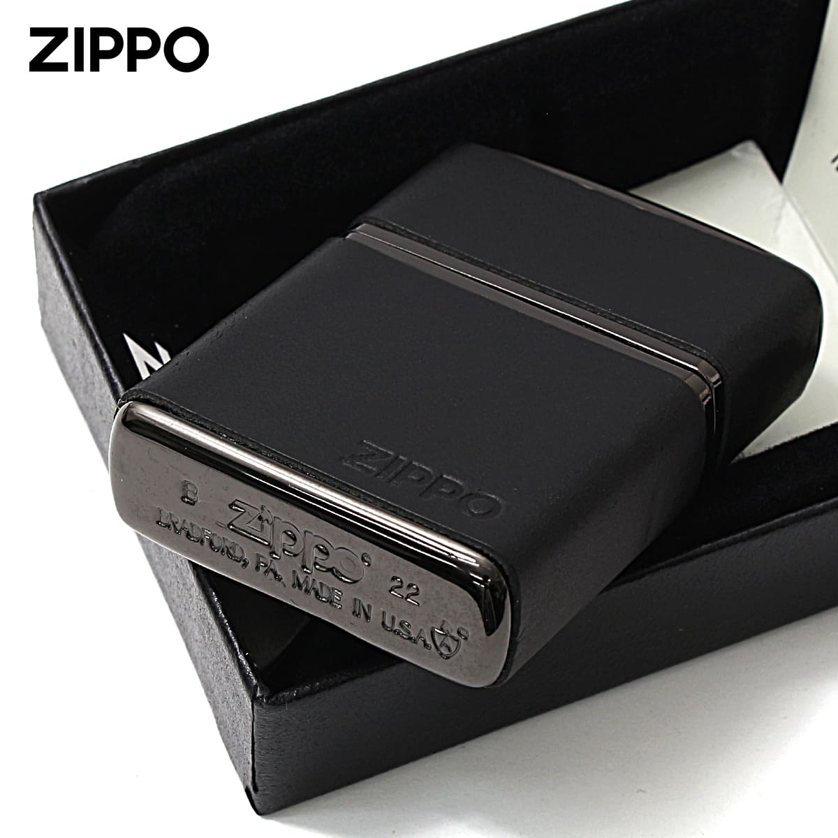 楽天市場】ZIPPO アーマー 革巻き クラシックレザー ブラック