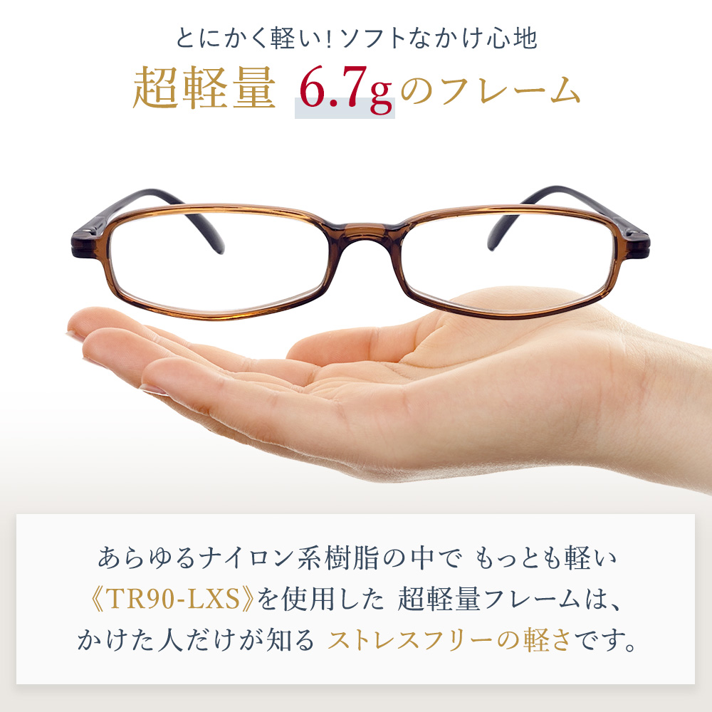 老眼鏡 日本製 おしゃれ シニアグラス 鯖江製 レディース メンズ +0.75〜+4.00 ブラウン Opti-euro公式ショップ｜akindobosi｜05