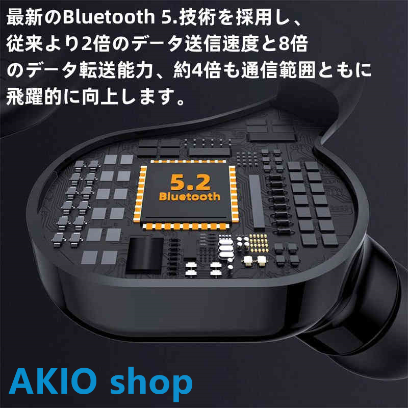 Bluetoothイヤホン ワイヤレスイヤホン 片耳 超軽量 耳掛け型 ipx7防水 イヤホン ハンズフリー通話 マイク内蔵 iPhone/Android適用｜akio｜14